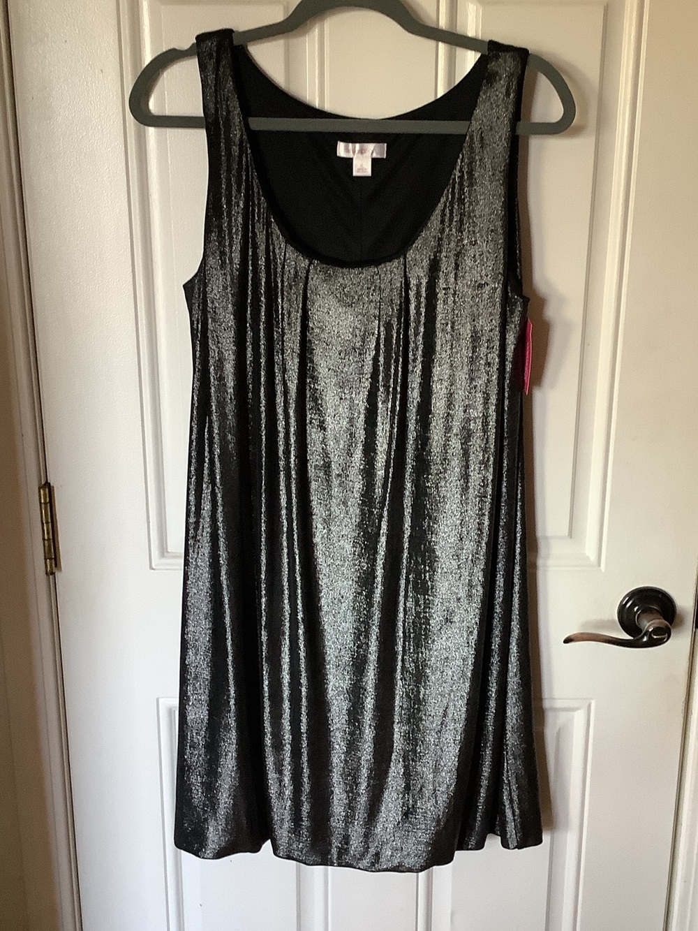 Xhilaration Metallic Silver Sleeveless Mini Dress